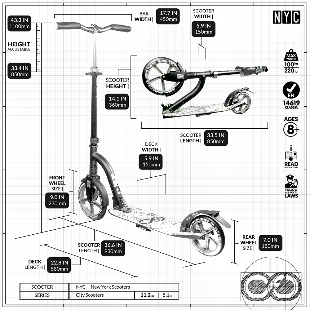 NYC Black - New York City Scooter