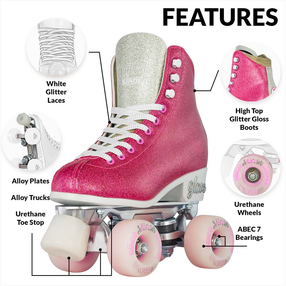 GLAM Pink - Rollschuh-Räder