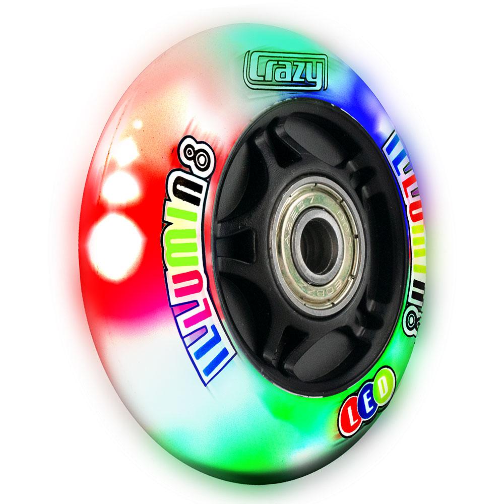 illumin8 LED Light-Up Inline Wheels - Weiß