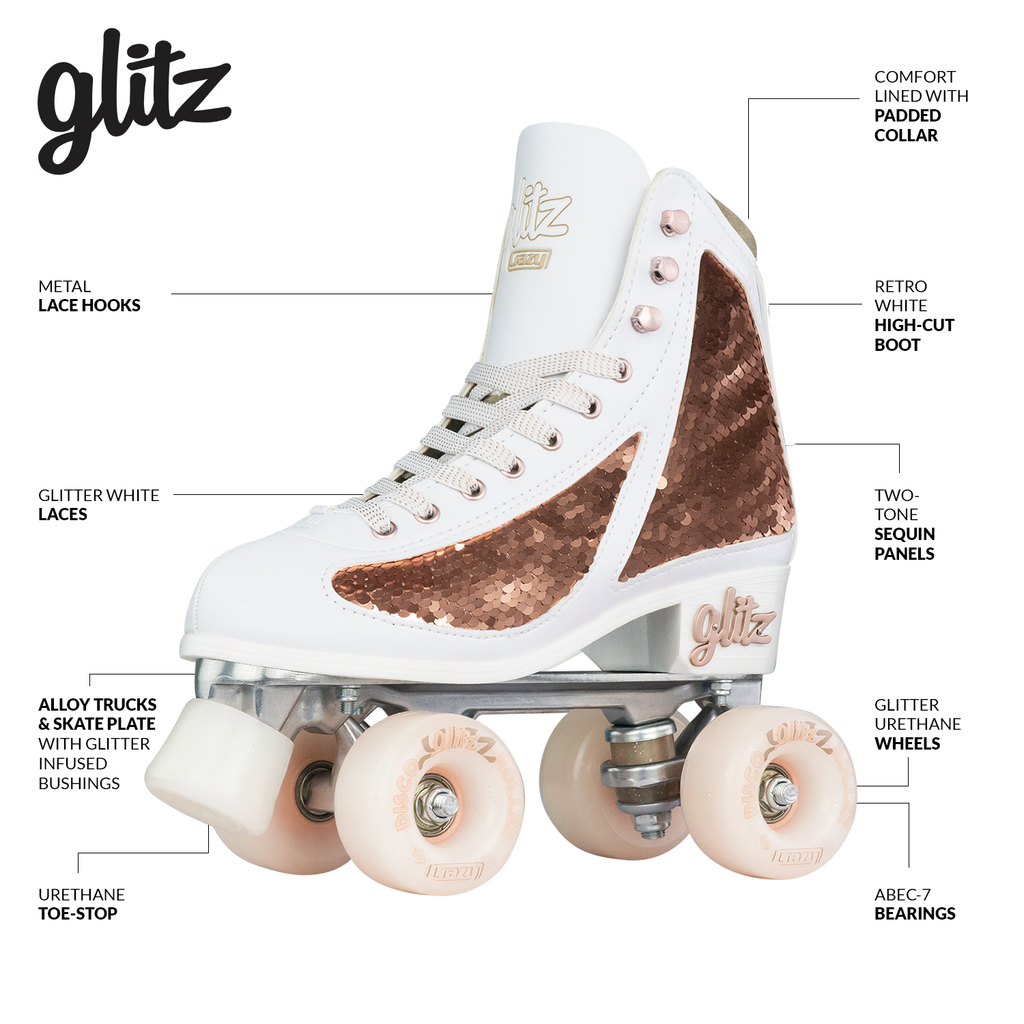 Warehouse Deal | GLITZ Rose Gold - Rollschuh-Kate