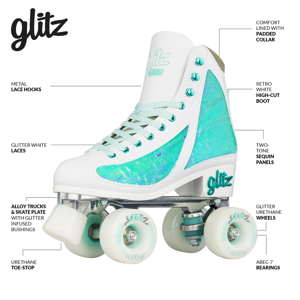 Warehouse Deal | GLITZ Turquoise - Rollschuh-Katelier