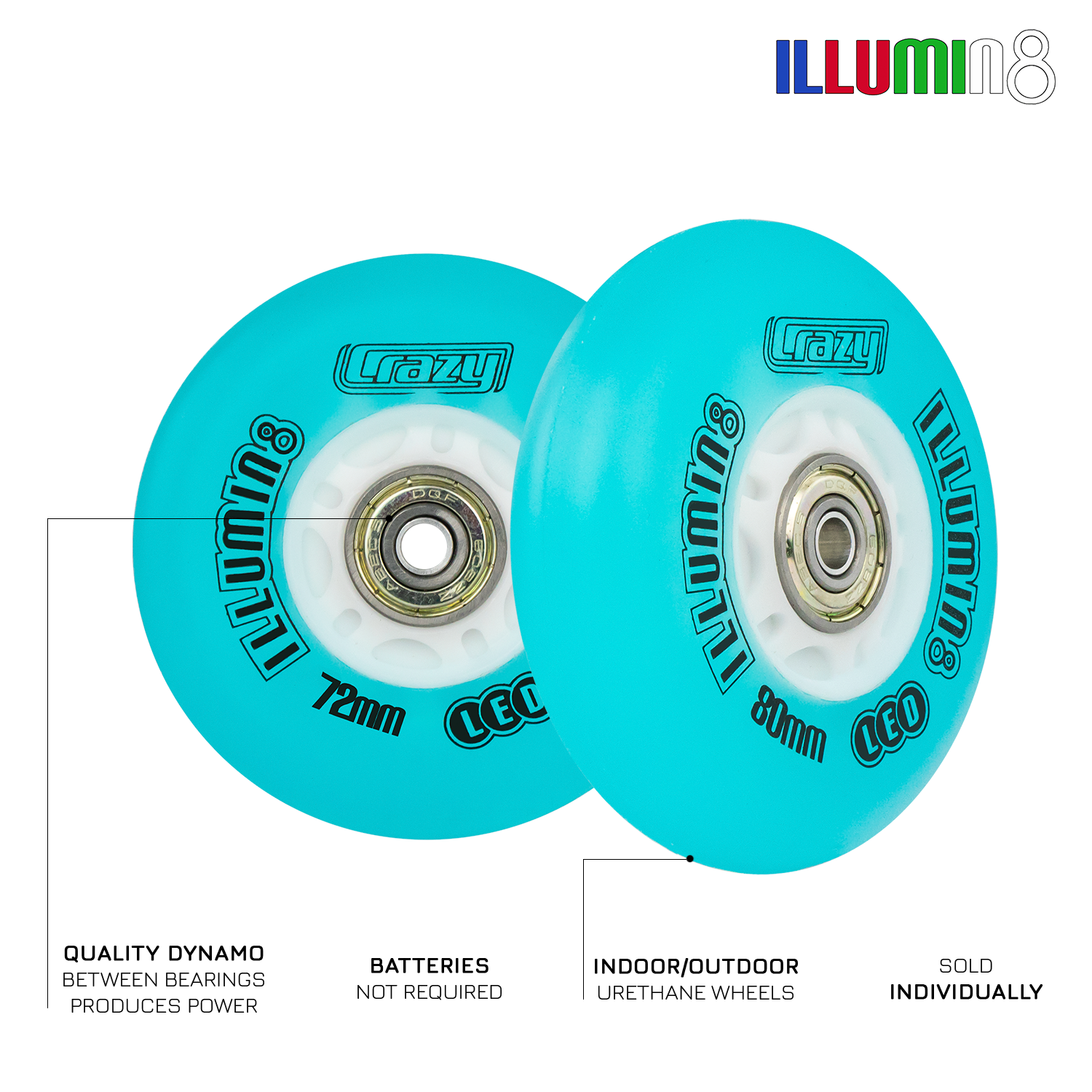 illumin8 LED Light Up Wheel - Blau