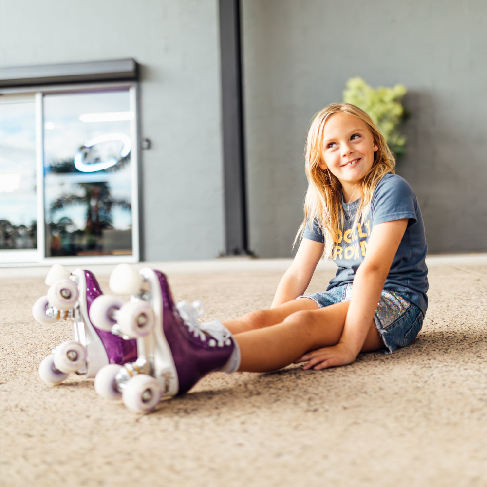 GLAM Purple - Größe verstellbare Rollschuhe