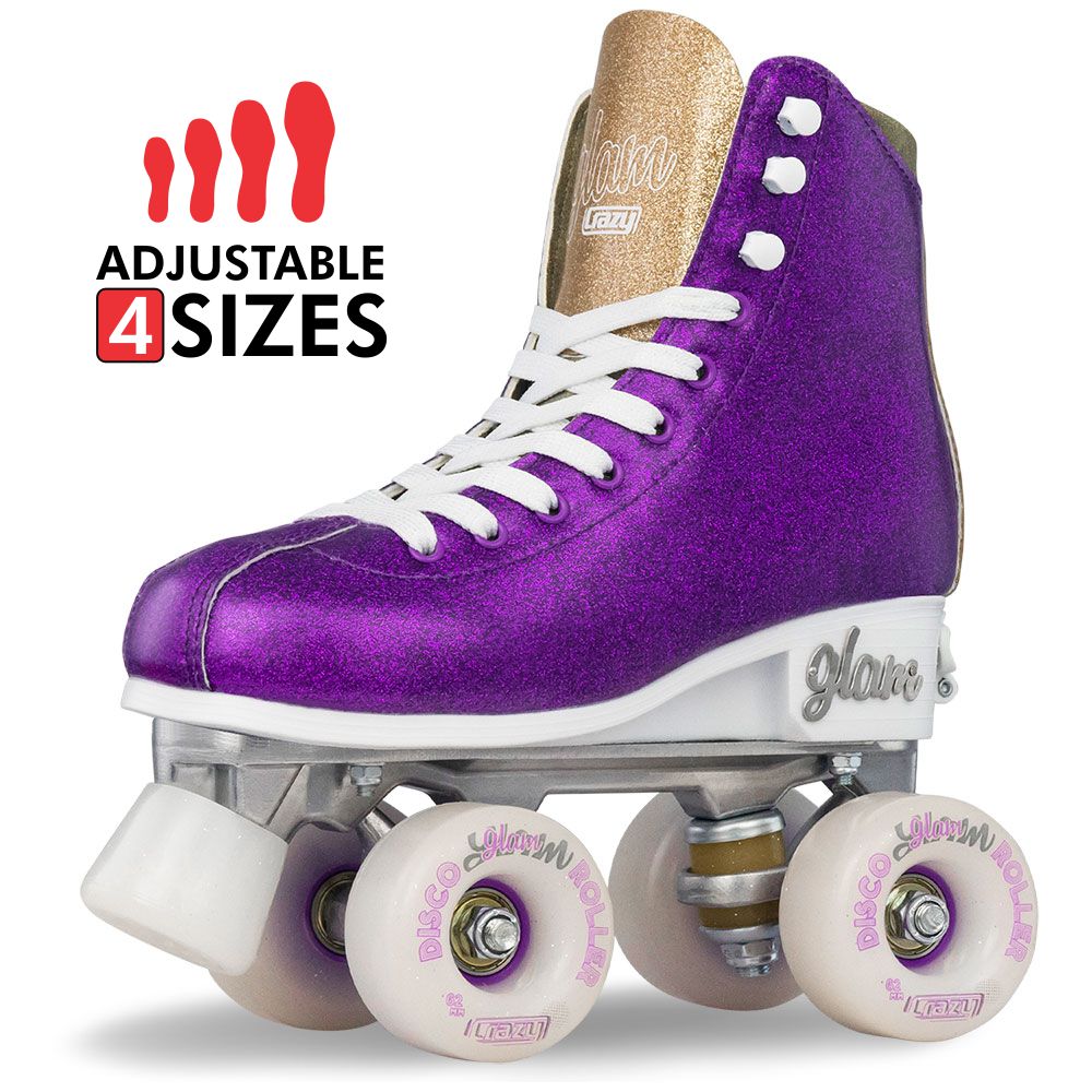 GLAM Purple - Größe verstellbare Rollschuhe