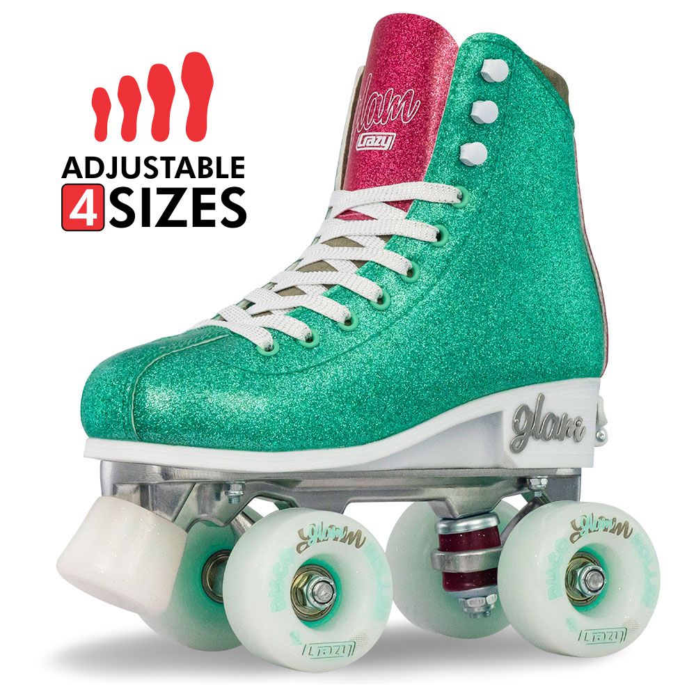 GLAM Teal - Größe verstellbare Rollschuhe