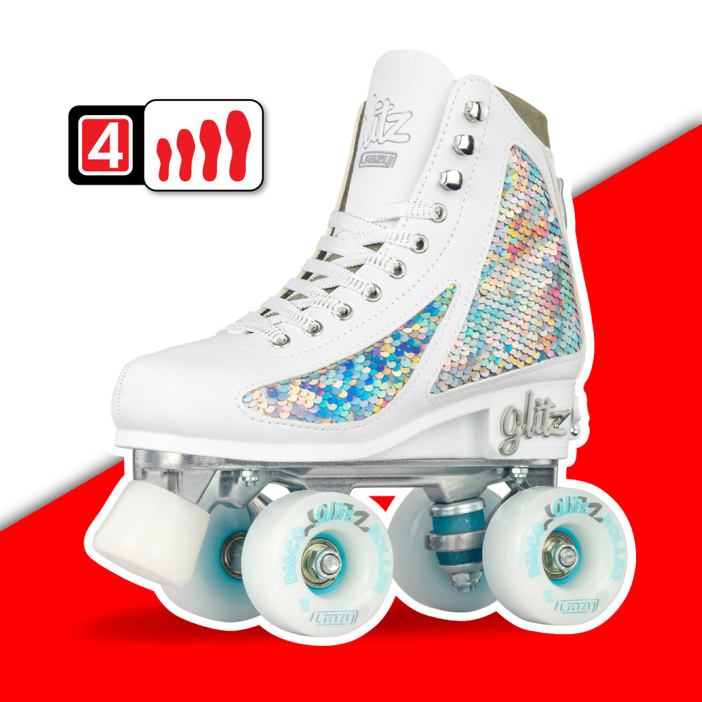 Warehouse Deal | GLITZ Diamond - Größe einstellbare Meerjungfrau Rollschuh