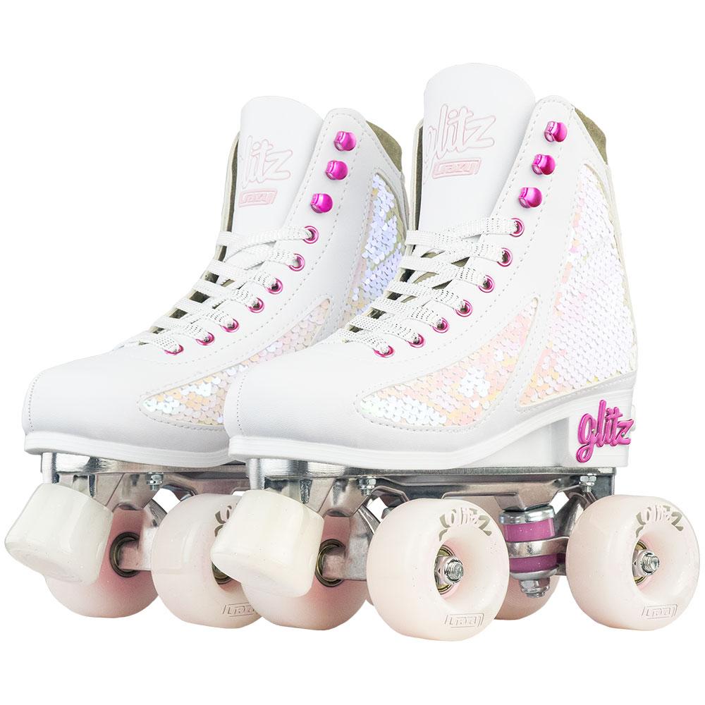 Warehouse Deal | GLITZ Pearl - Größe einstellbare Meerjungfrau Rollschuh