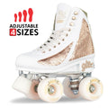 GLITZ Rose Gold - Größe verstellbare Rollschuhe