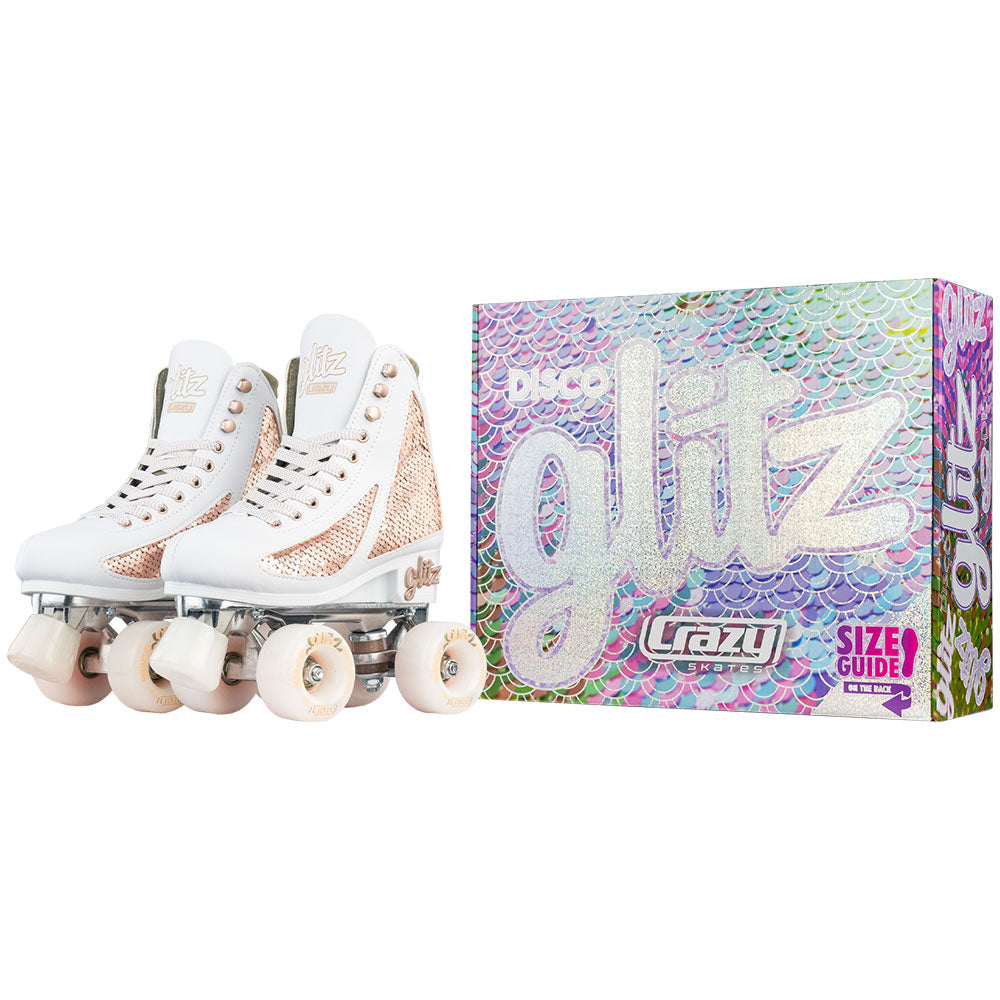 GLITZ Rose Gold - Größe verstellbare Rollschuhe