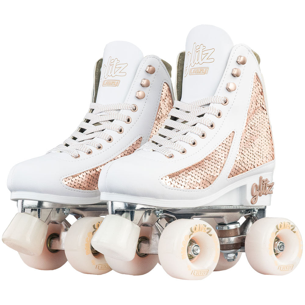 GLITZ Rose Gold - Größe verstellbare Rollschuhe