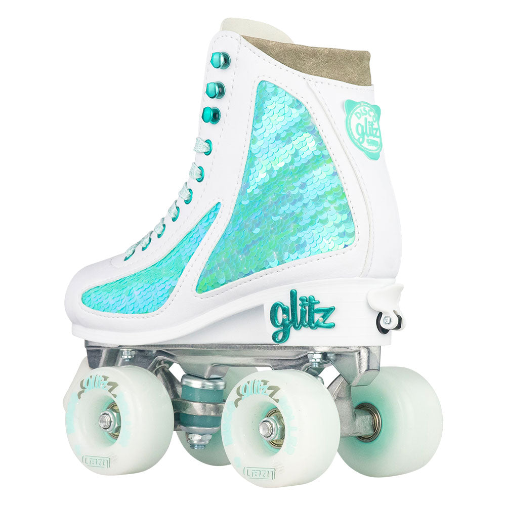 GLITZ Türkis - Größe verstellbare Rollschuhe