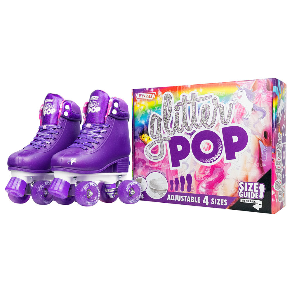 Warehouse Deal | GLITTER POP Purple - Größe verstellbar Rollschuh