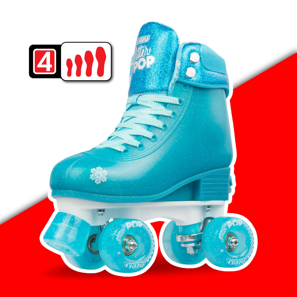 Warehouse Deal | GLITTER POP Teal - Größe verstellbar Rollschuh