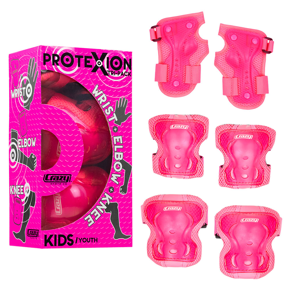 Pink PROTEXION Sicherheitspolster - Knie, Handgelenk & Ellenbogen