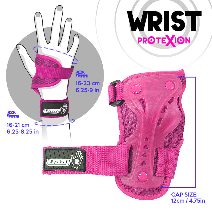 Pink PROTEXION Sicherheitspolster - Knie, Handgelenk & Ellenbogen