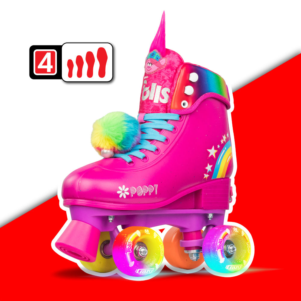 Warehouse Deal | TROLLS Poppy - Größe verstellbare Rollschuhe