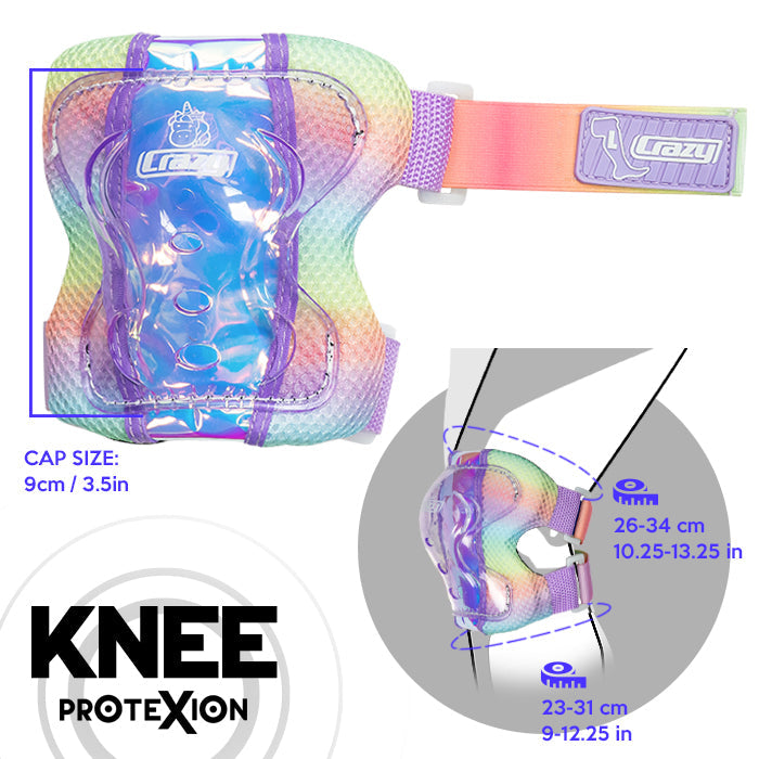Rainbow PROTEXION Sicherheitspolster - Knie, Handgelenk & Ellenbogen