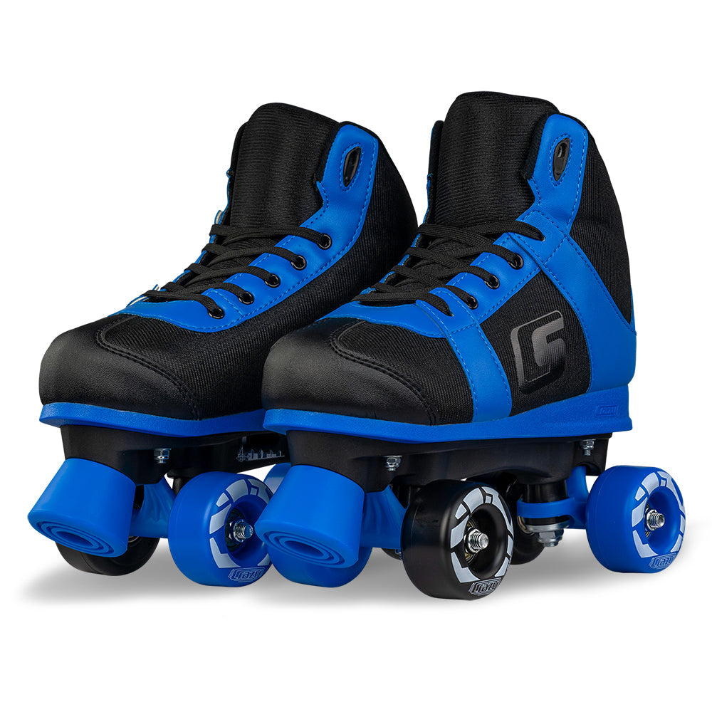 SK8 Blue - Größenverstellbare Hi-Top Rollschuh-Skates