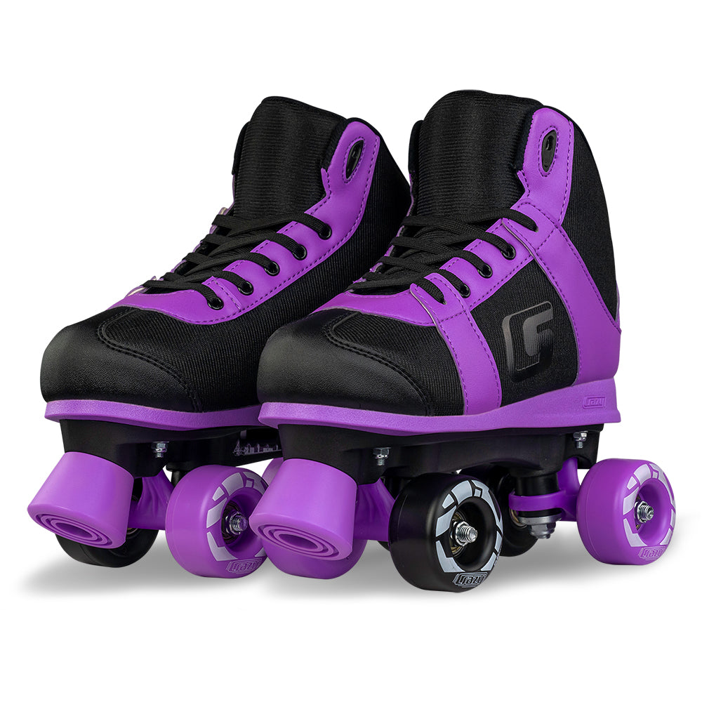 SK8 Purple - Größenverstellbare Hi-Top Rollschuh-Skates
