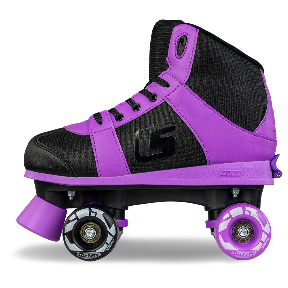 SK8 Purple - Größenverstellbare Hi-Top Rollschuh-Skates