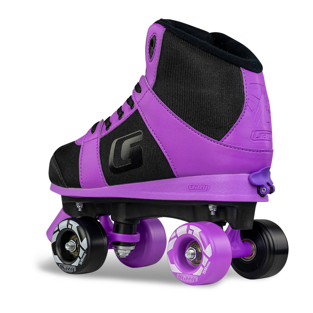 SK8 Purple - Größenverstellbare Hi-Top Rollschuh-Skates