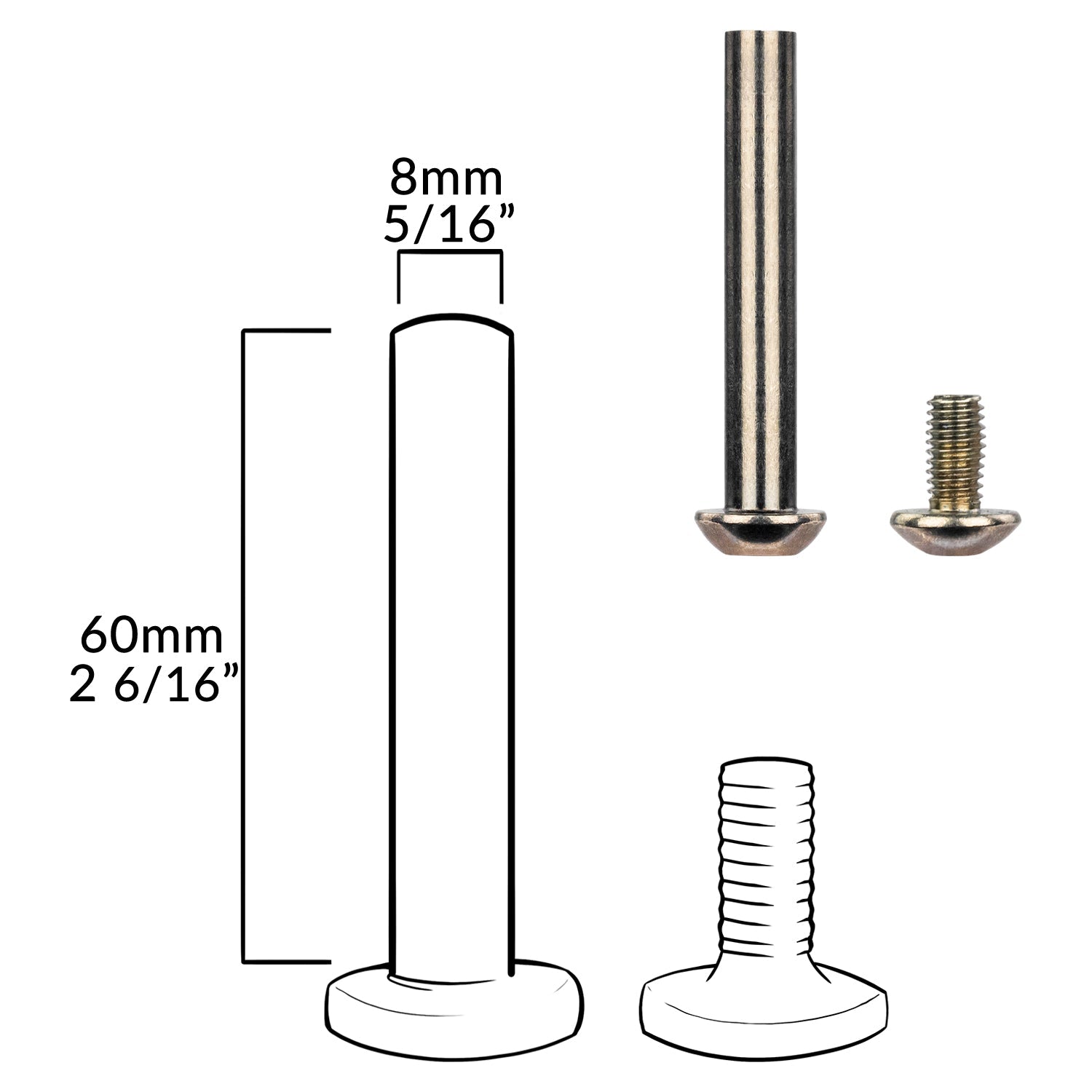 Axle Bolts Back Wheel - Anzüge LON