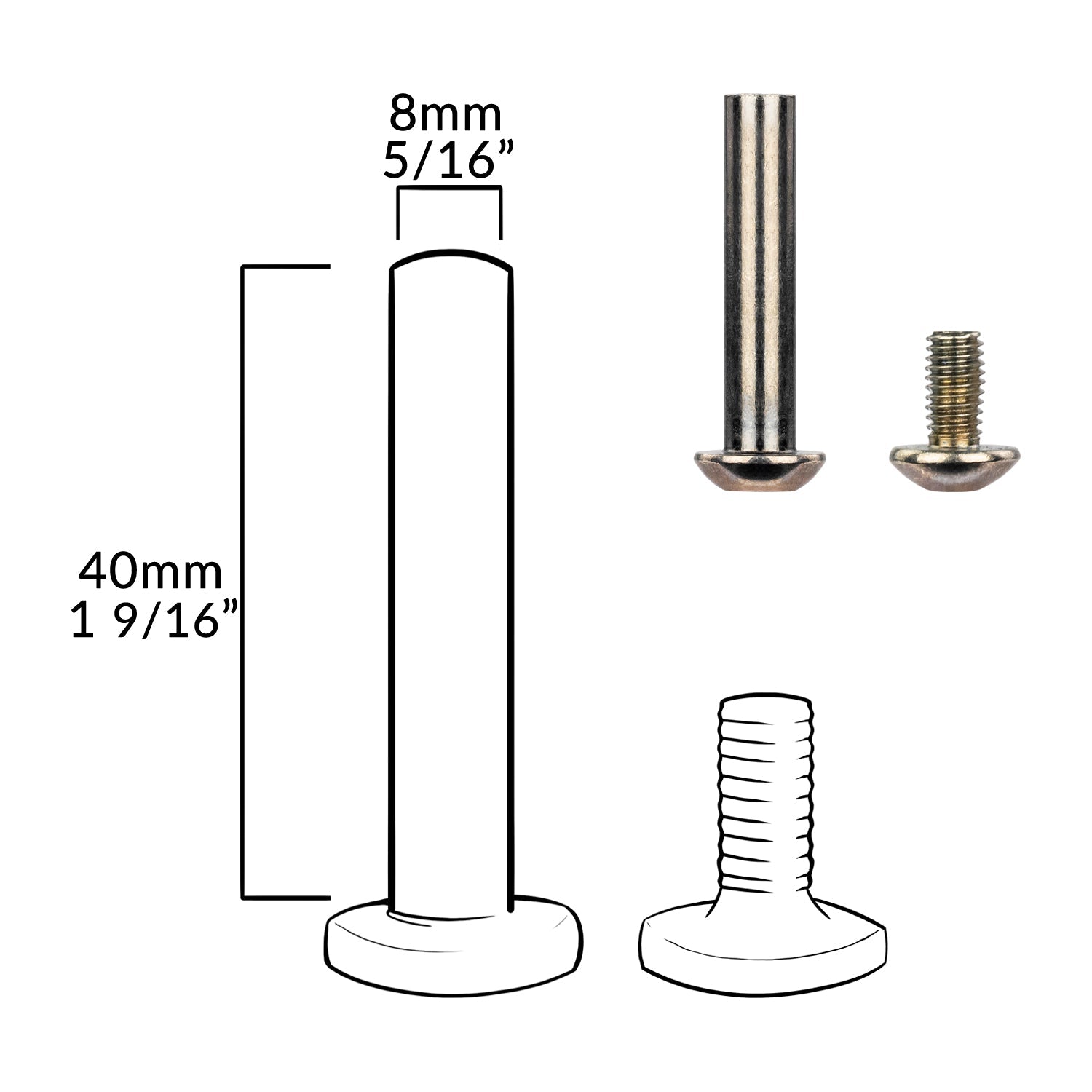 Axle Bolts Vorderrad - Anzüge LON