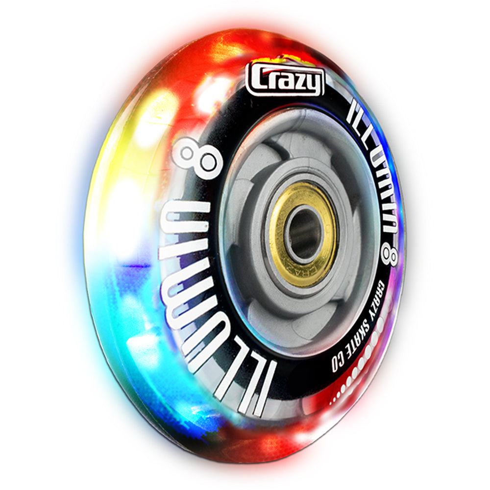 illumin8 LED Light-Up Inline Wheels - Silber