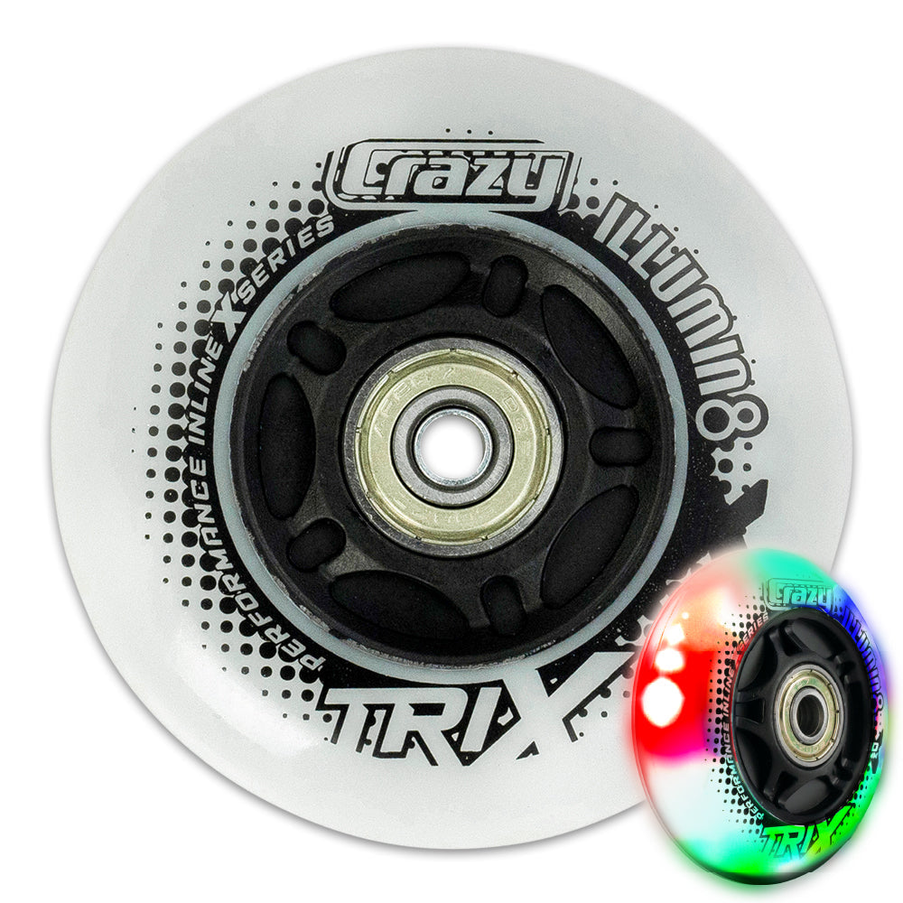 TRIX LED Light-Up Inline Wheels - Schwarz