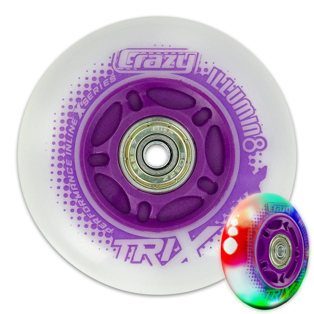 TRIX LED Light-Up Inline Wheels - Purpur