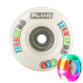 illumin8 Weiß - LED Light Up Rollschuh-Viertelräder